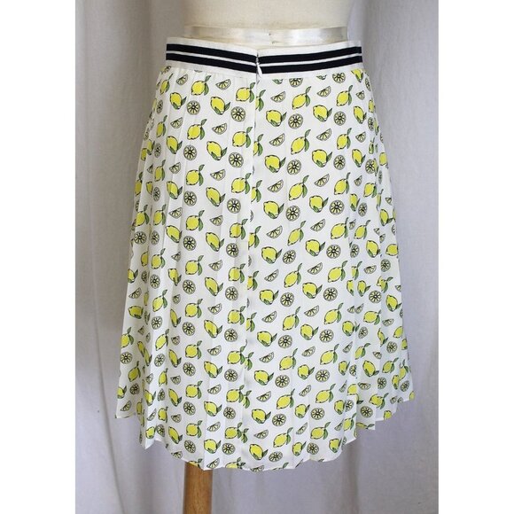 J CREW FACTORY PLEATED SKIRT COLOR LEMON SIZE 0 NEW G5888 - Picture 2 of 4